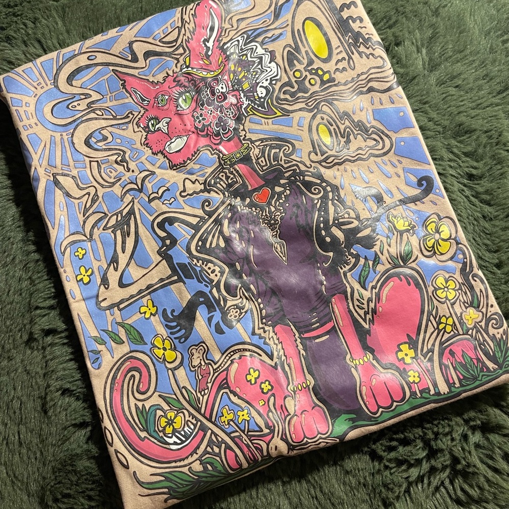 Colorful Graphic Cat T-Shirt